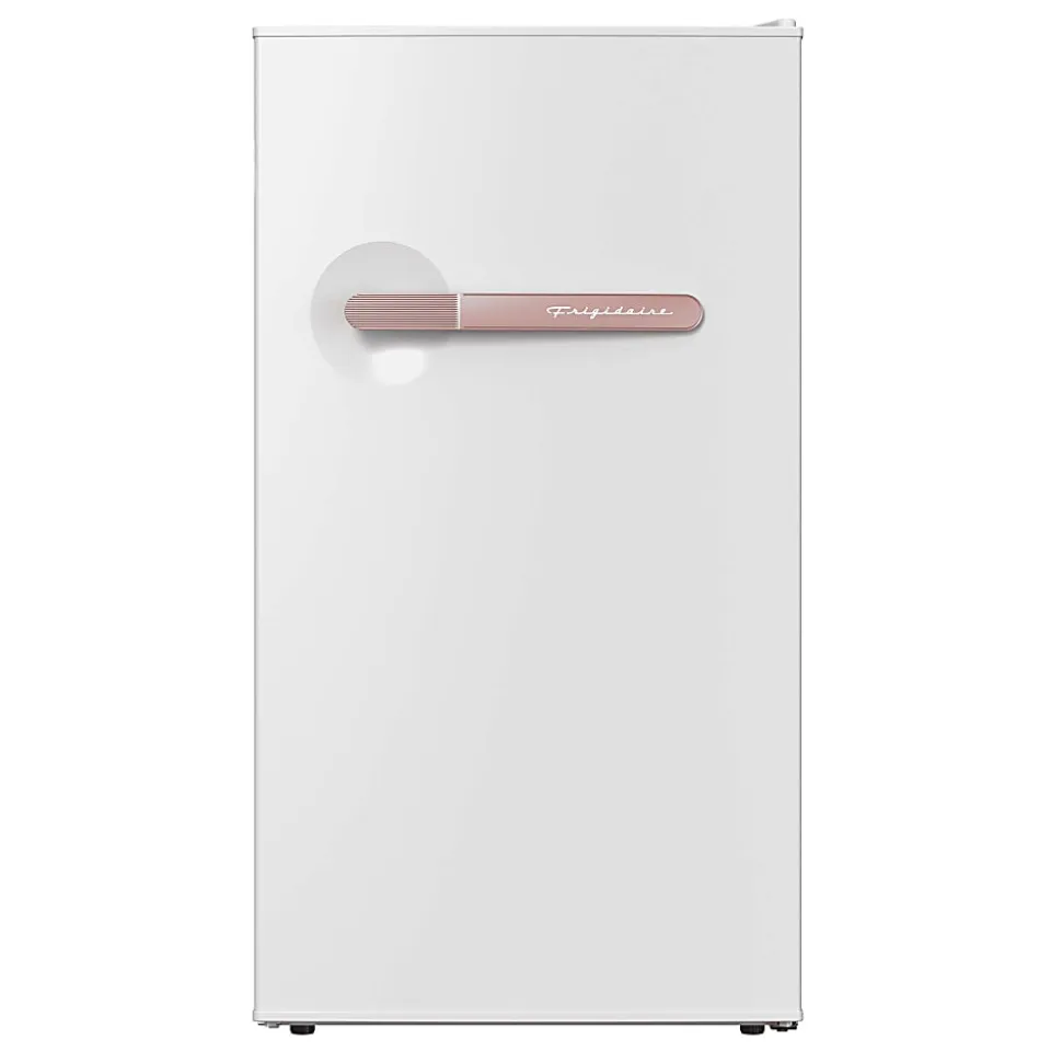Frigidaire® 3.2-cu. ft. Retro Bar Refrigerator with Side Bottle Opener, White/Rose Gold, EFR397-RGWHITE