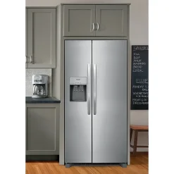 Frigidaire 25.6 Cu. Ft. 36'' Standard Depth Side by Side Refrigerator - 25.60 ft³ - Auto-defrost - Side by Side - FRSS2633AS