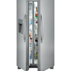 Frigidaire 25.6 Cu. Ft. 36'' Standard Depth Side by Side Refrigerator - 25.60 ft³ - Auto-defrost - Side by Side - FRSS2633AS
