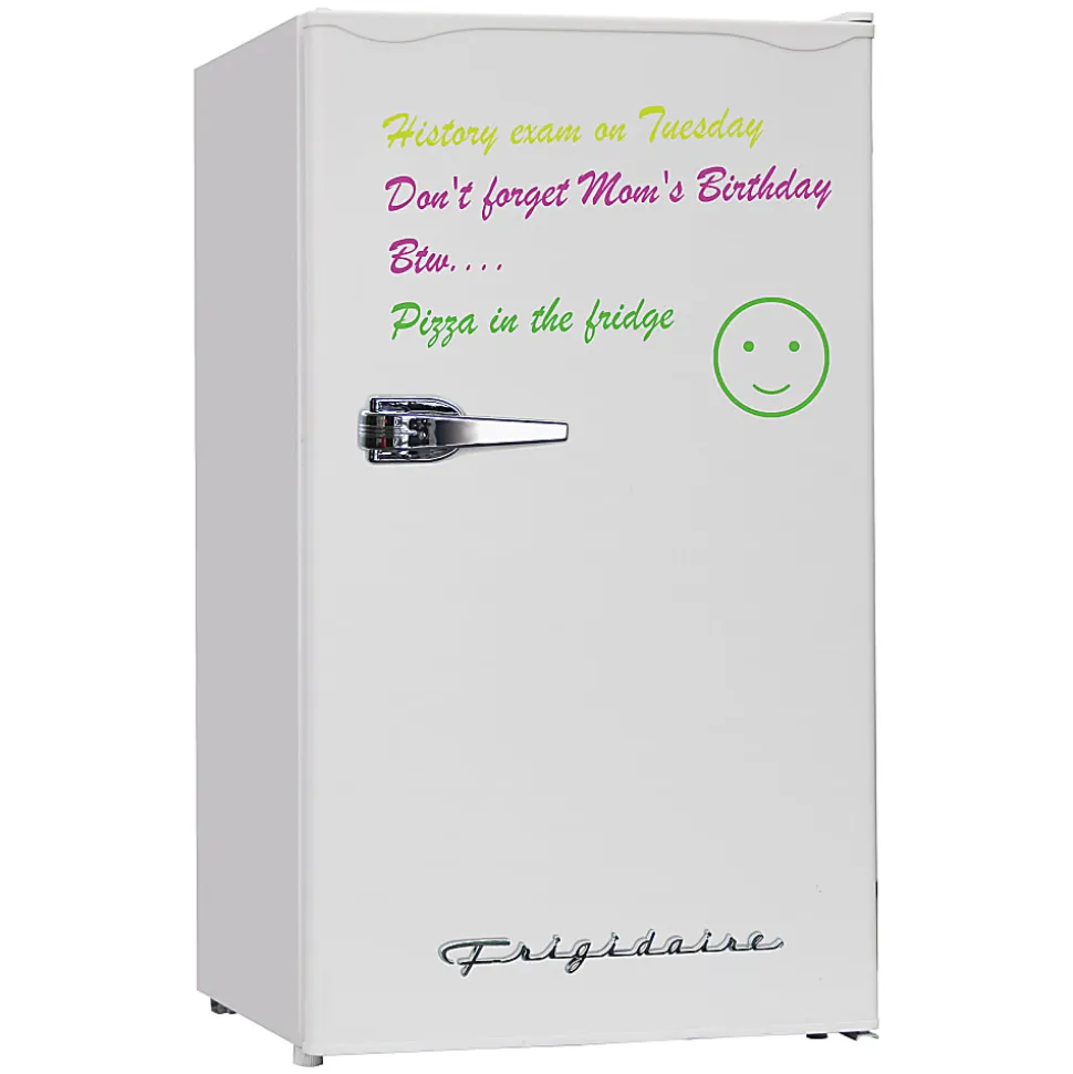Frigidaire® 3.2-cu.-ft. 65-Watt Eraser-Board Door Retro Compact Fridge, White, EFR331-B-WHITE