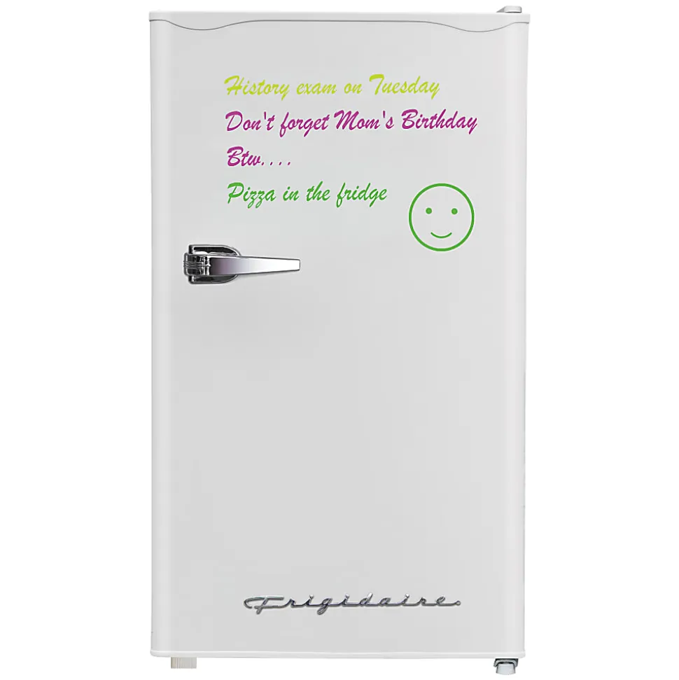 Frigidaire® 3.2-cu.-ft. 65-Watt Eraser-Board Door Retro Compact Fridge, White, EFR331-B-WHITE