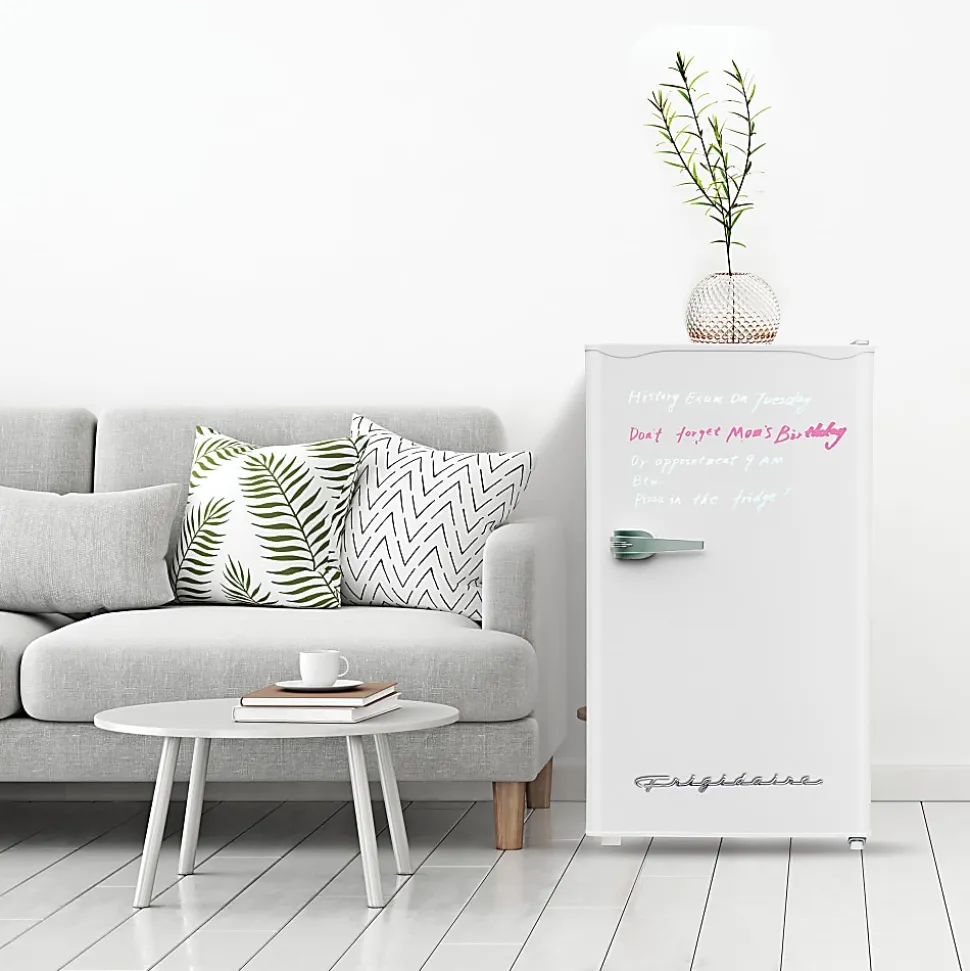 Frigidaire® 3.2-cu.-ft. 65-Watt Eraser-Board Door Retro Compact Fridge, White, EFR331-B-WHITE