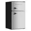 Frigidaire 2-Door Retro 3.2 cu ft Compact Refrigerator with Freezer, Platinum