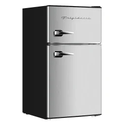Frigidaire 2-Door Retro 3.2 cu ft Compact Refrigerator with Freezer, Platinum