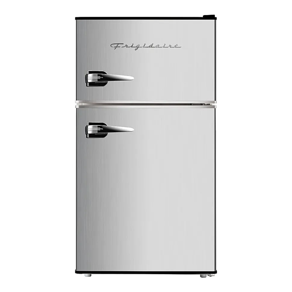 Frigidaire 2-Door Retro 3.2 cu ft Compact Refrigerator with Freezer, Platinum