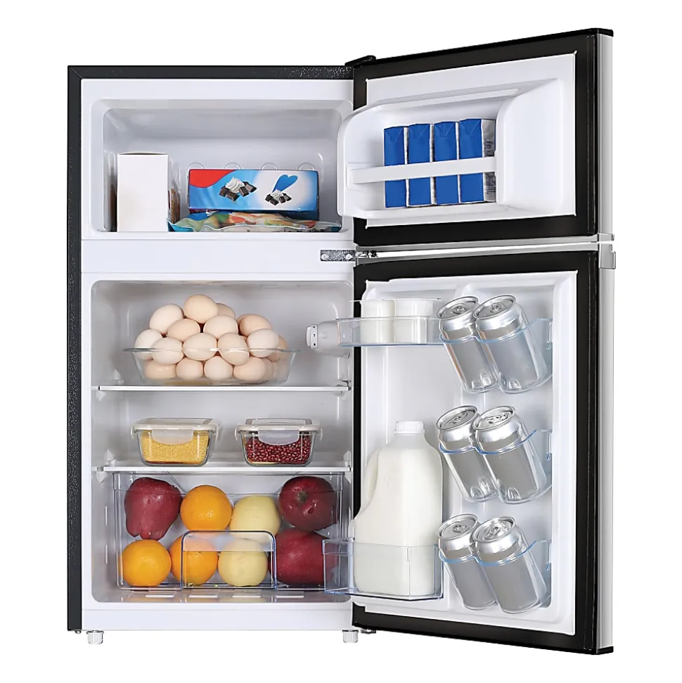 Frigidaire 2-Door Retro 3.2 cu ft Compact Refrigerator with Freezer, Platinum
