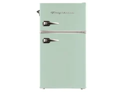 Frigidaire 2-Door Retro 3.2 cu ft Compact Bar Fridge with Freezer and Side Bottle Opener, Mint
