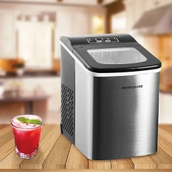 Frigidaire® 26 Lb. Countertop Ice Maker with 9-In. Bullet-Shaped Cubes, Silver, EFIC121-SS