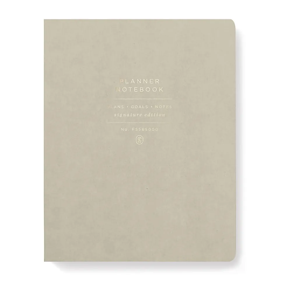 Fringe Studio Non-Dated Weekly Planner, 7-1/2" x 9-1/2", Gray