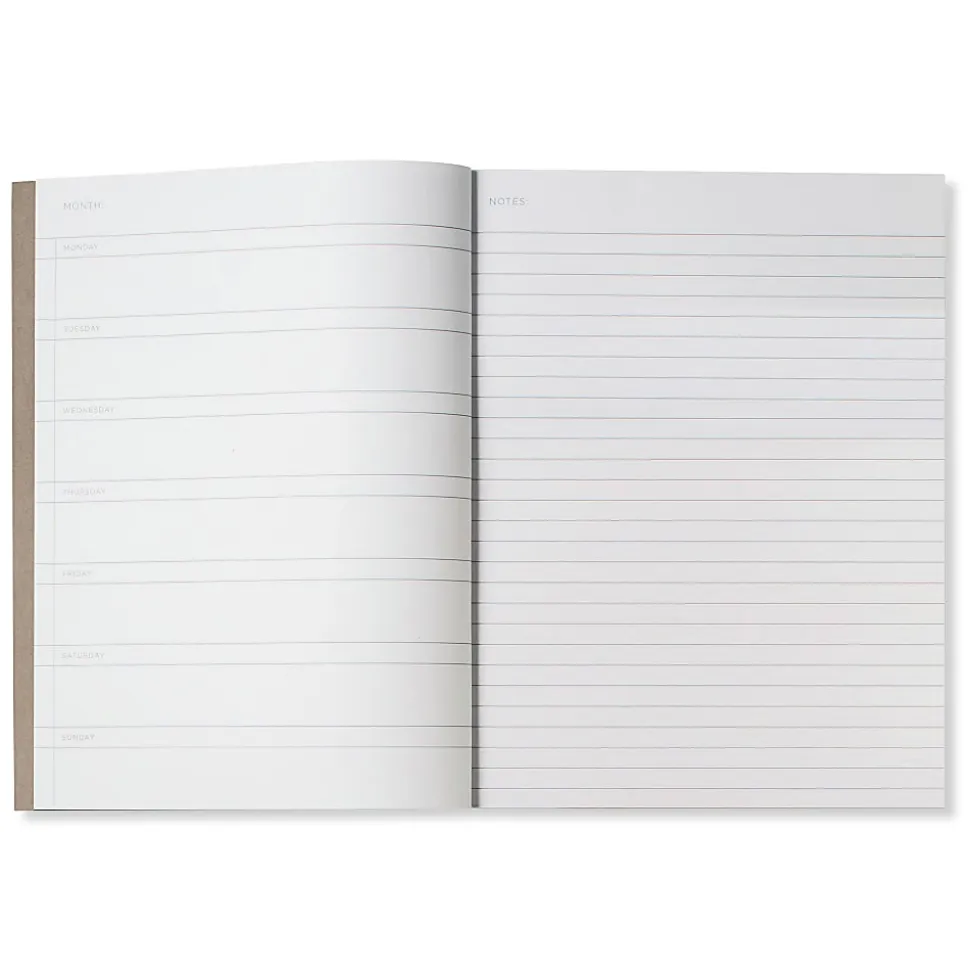 Fringe Studio Non-Dated Weekly Planner, 7-1/2" x 9-1/2", Gray