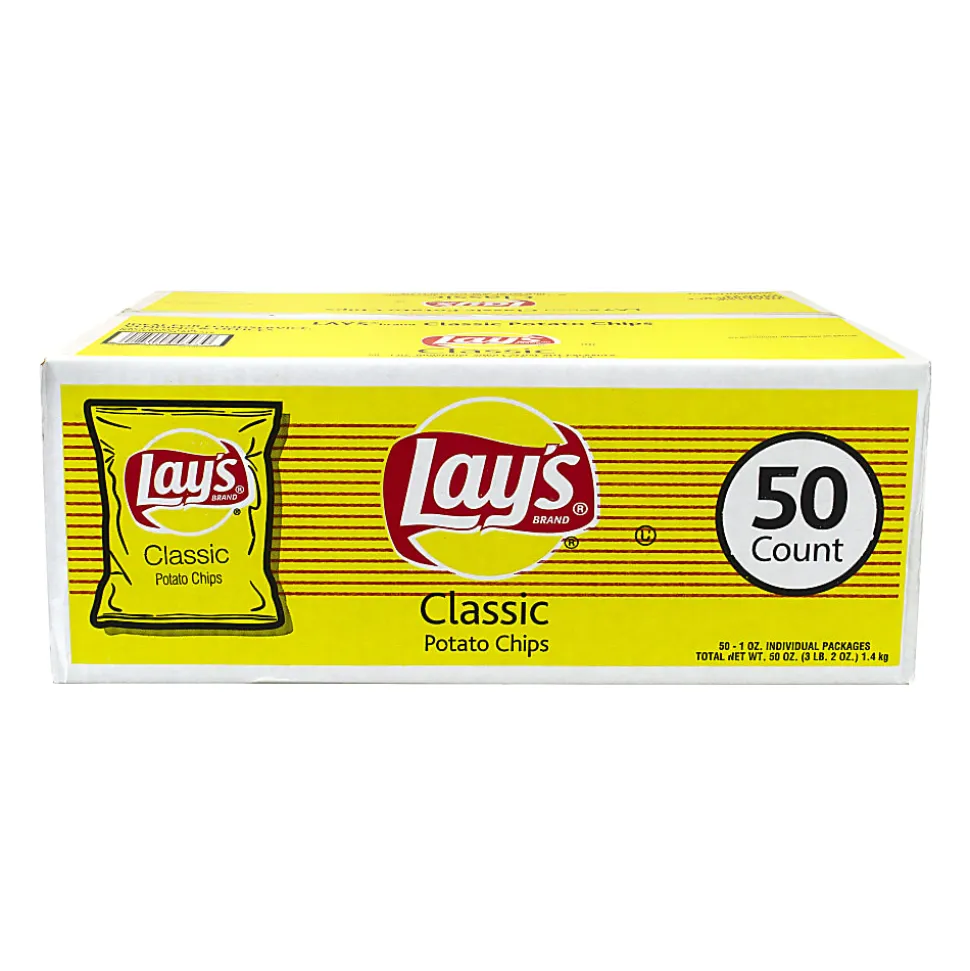 Frito-Lay® Original Lay's® Potato Chips, 1 Oz, Box Of 50 Bags