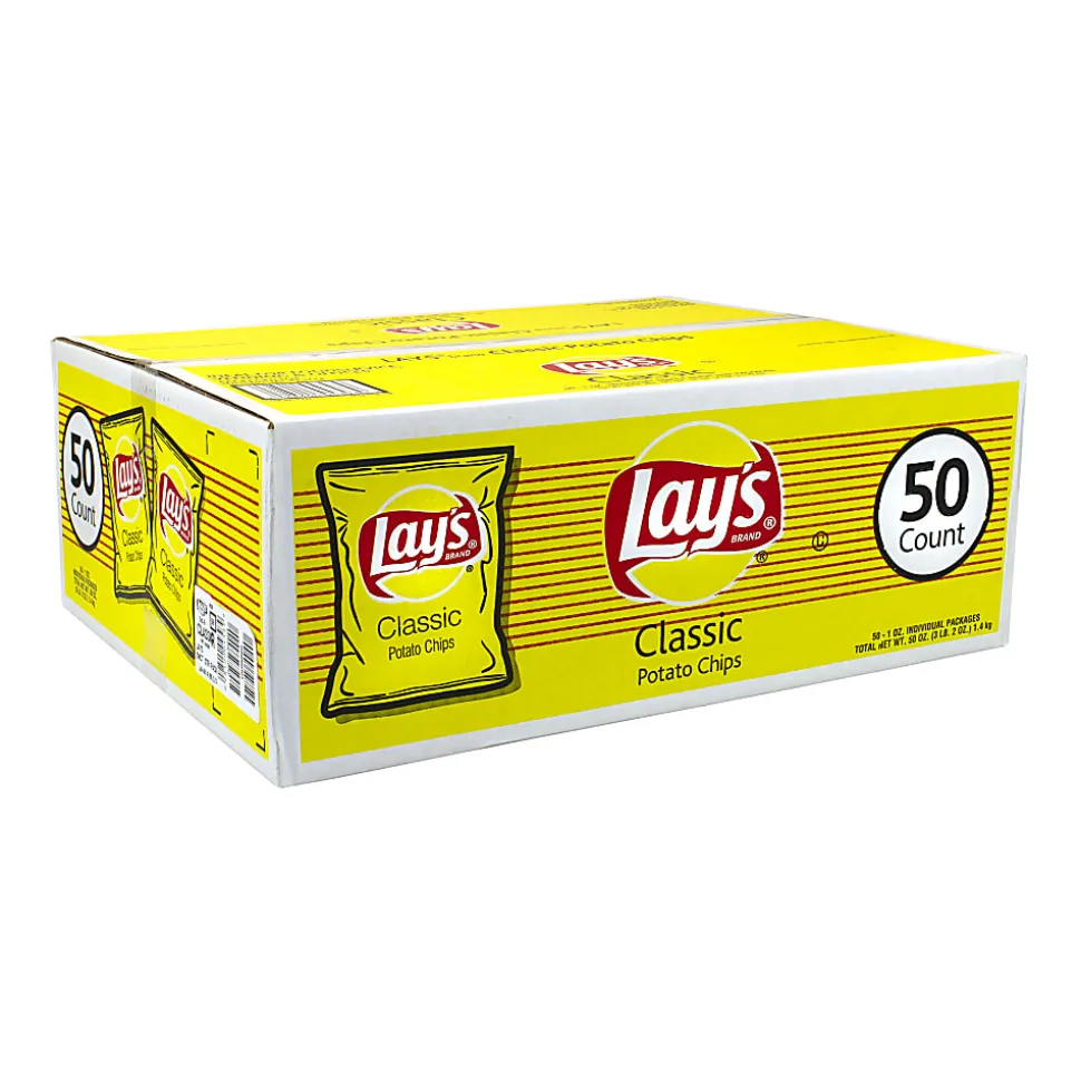 Frito-Lay® Original Lay's® Potato Chips, 1 Oz, Box Of 50 Bags