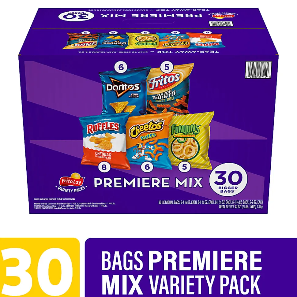 Frito-Lay® Variety Pack Premiere Mix, 1.5 Oz, Total Qty 30