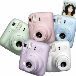 Fujifilm Instax Mini 12 Instant Film Camera With Lens, Pastel Blue