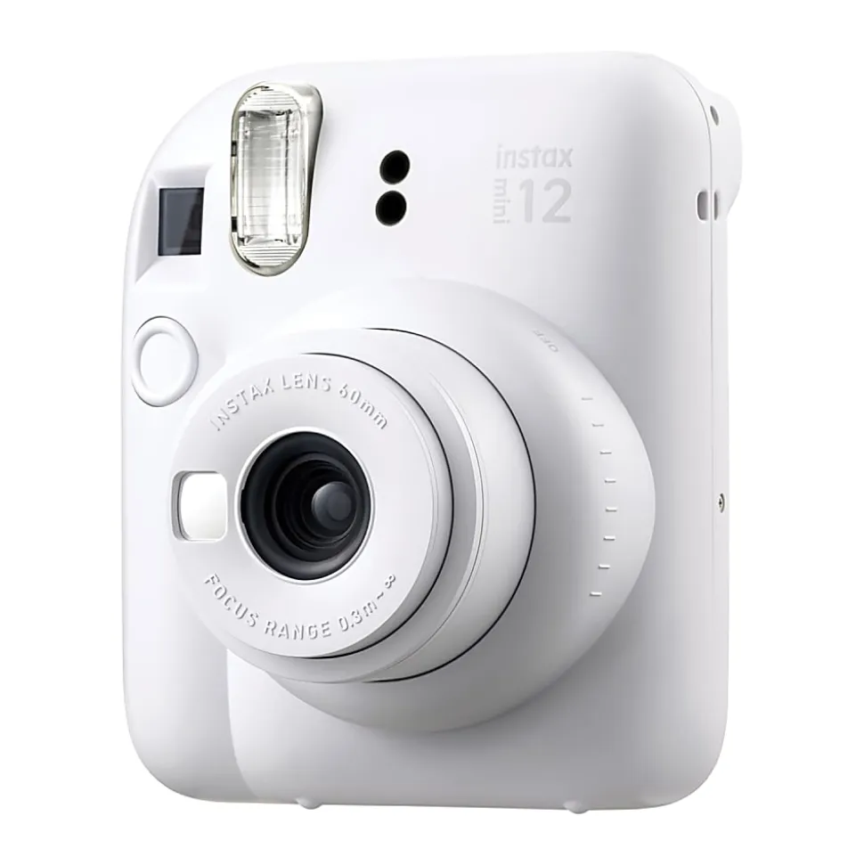 Fujifilm Instax Mini 12 Instant Film Camera With Lens, Clay White