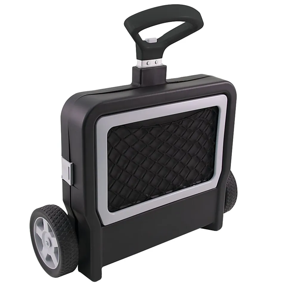 Fusion Mobile Folding Cargo Cart, 41"H x 21"W x 18 3/4"D, Black
