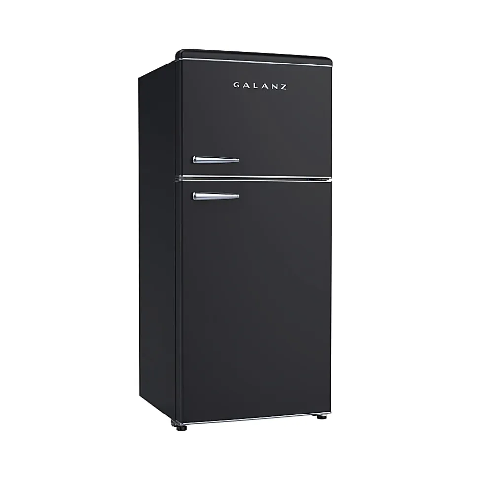 Galanz Retro 18 Cu. Ft. Dual Door Refrigerator, Retro Black, Total Qty 1