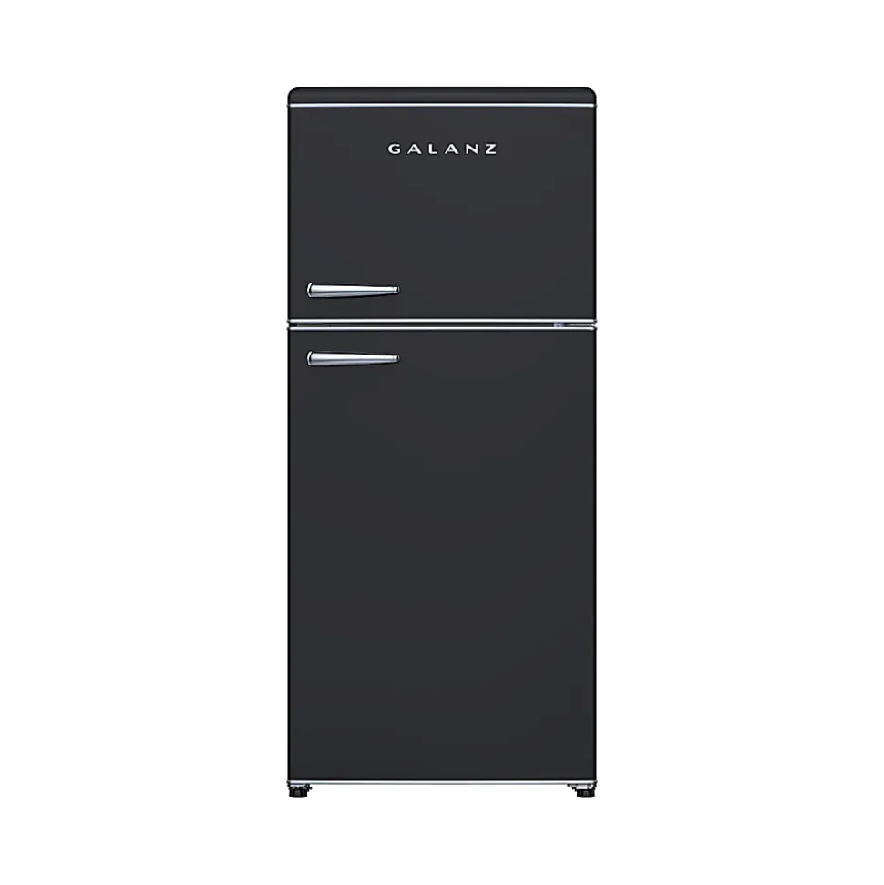 Galanz Retro 18 Cu. Ft. Dual Door Refrigerator, Retro Black, Total Qty 1