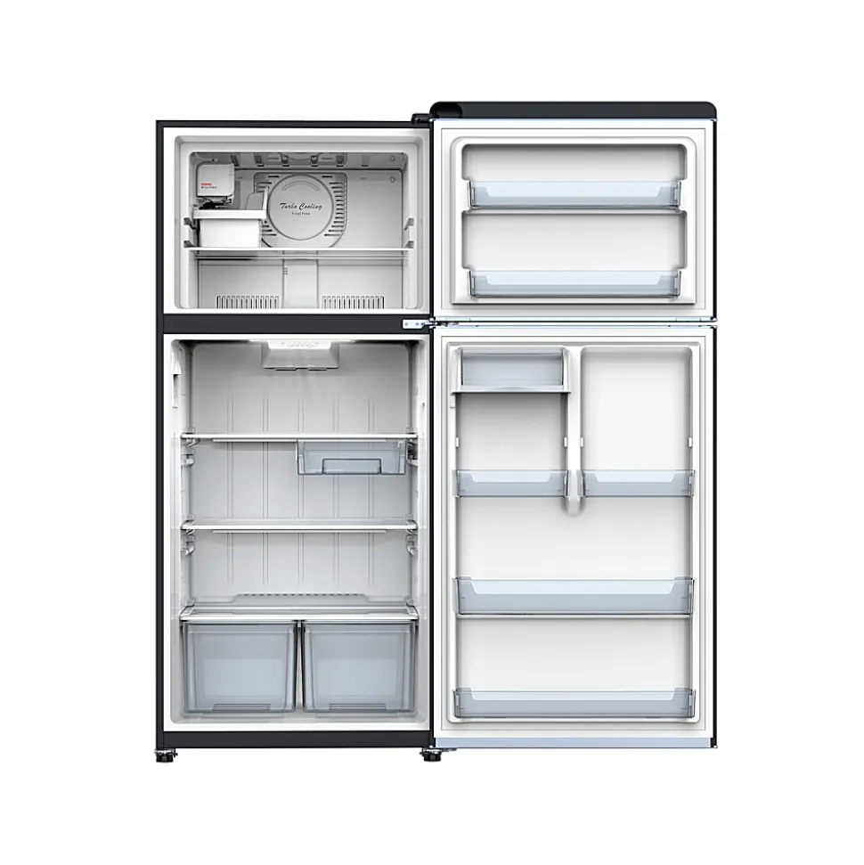 Galanz Retro 18 Cu. Ft. Dual Door Refrigerator, Retro Black, Total Qty 1