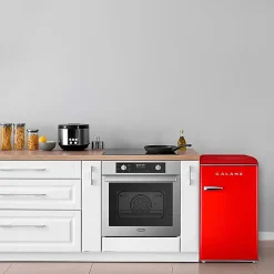 Galanz Retro 3.3 Cu. Ft. Single Door Refrigerator, Red, Total Qty 1
