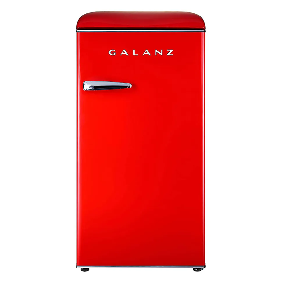 Galanz Retro 3.3 Cu. Ft. Single Door Refrigerator, Red, Total Qty 1