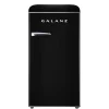 Galanz Retro 3.3 Cu. Ft. Single Door Refrigerator, Vinyl Black, Total Qty 1