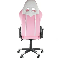 GameFitz Ergonomic Faux Leather Gaming Chair, Black/White