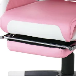 GameFitz Ergonomic Faux Leather Gaming Chair, Black/White