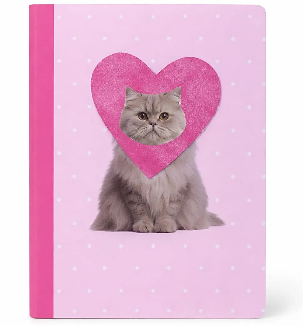 Gartner Studios Composition Notebook, 7-1/2" x 9-3/4," College Ruled, 100 Sheets, Pink Cat