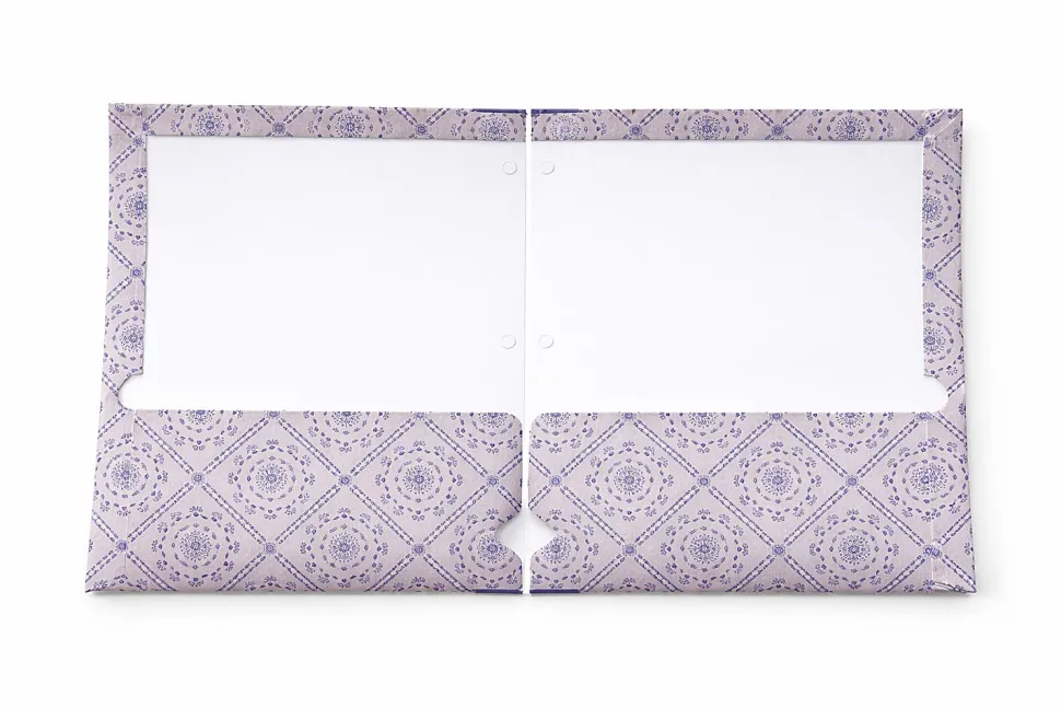 Gartner Studios Dual Pocket Folder, 9-1/4" x 11-1/2", Navy Tile