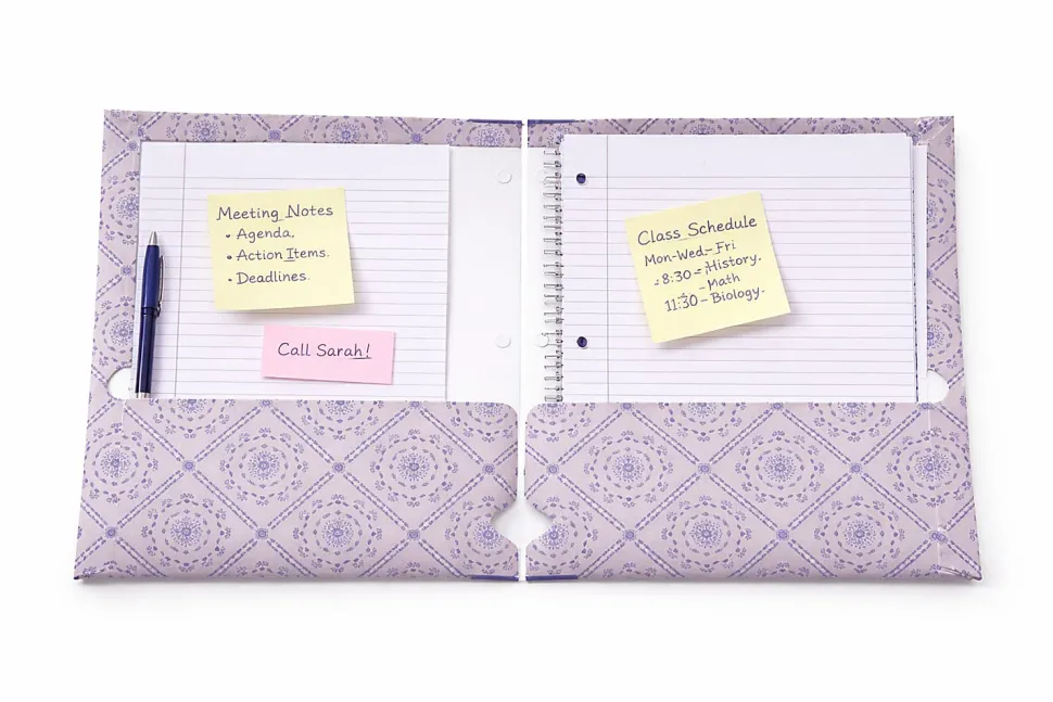 Gartner Studios Dual Pocket Folder, 9-1/4" x 11-1/2", Navy Tile