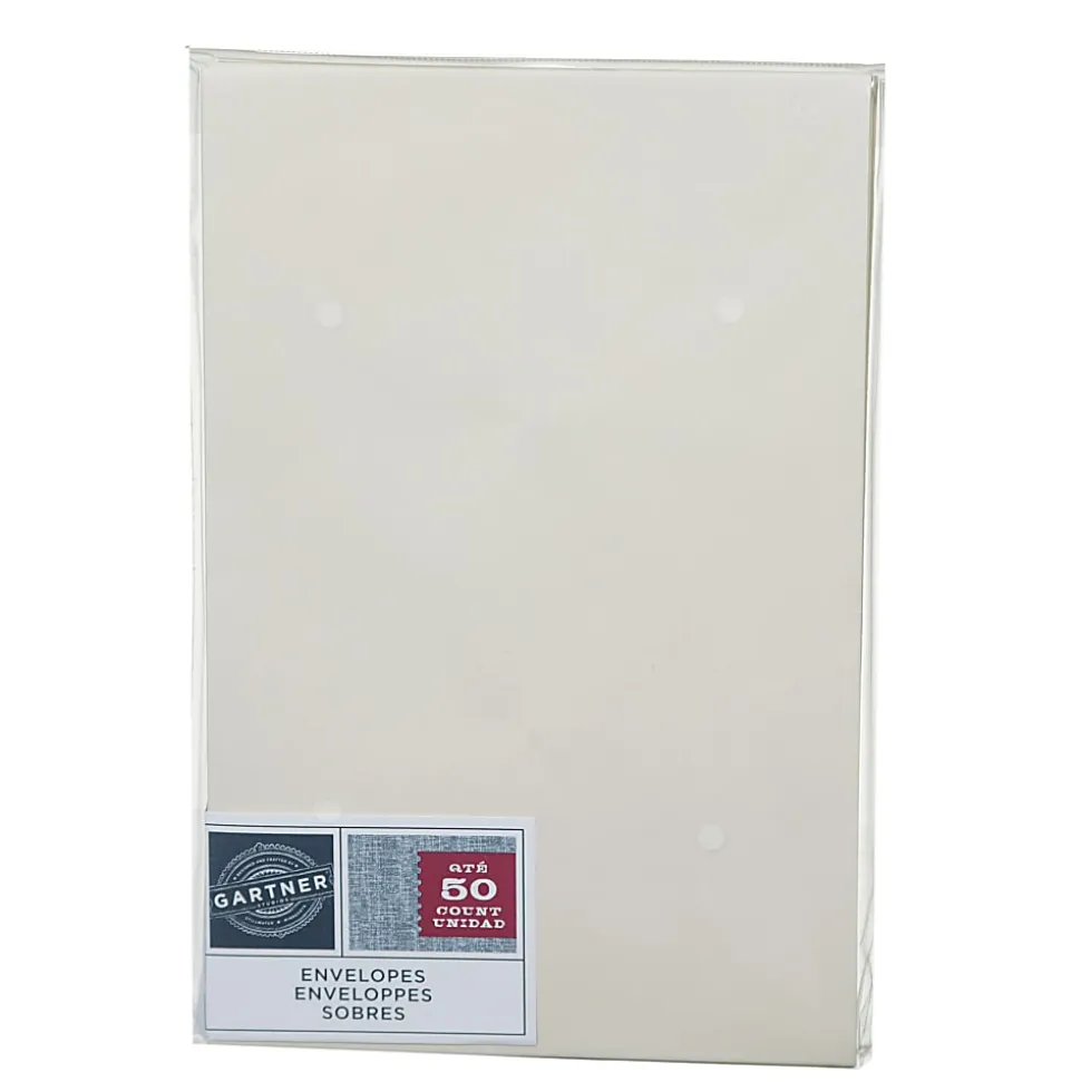 Gartner Studios® Envelopes, A9, Gummed Seal, Ivory, Pack Of 50