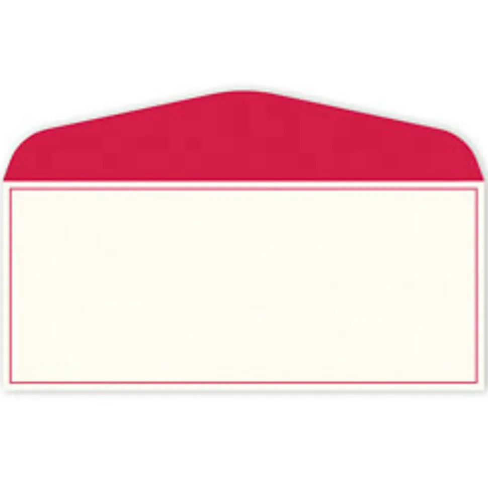 Gartner Studios® #10 Stationery Envelopes, Gummed Seal, Red Border, Pack Of 50