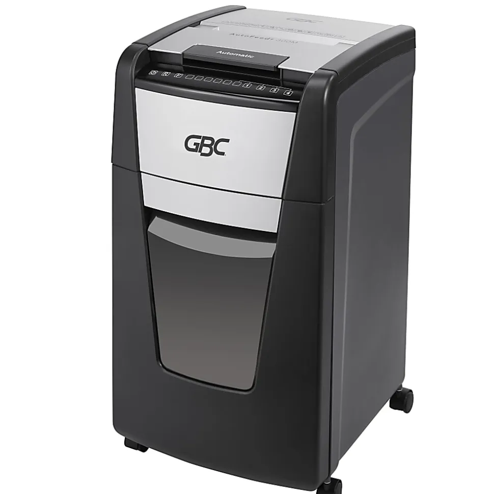 GBC AutoFeed+ Office Shredder, 300X, Super Cross-Cut, 300 Sheets - Continuous Shredder - Super Cross Cut - 10 Per Pass - - WSM1757608