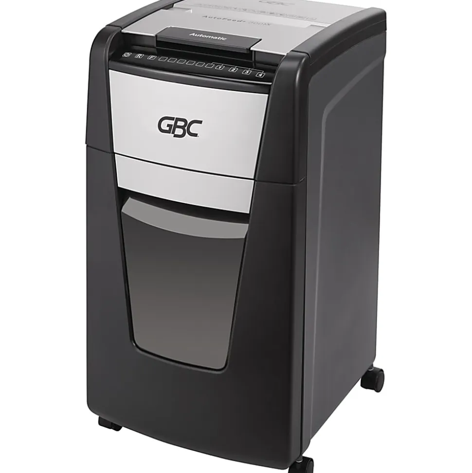 GBC AutoFeed+ Office Shredder, 300X, Super Cross-Cut, 300 Sheets - Continuous Shredder - Super Cross Cut - 10 Per Pass - - WSM1757608