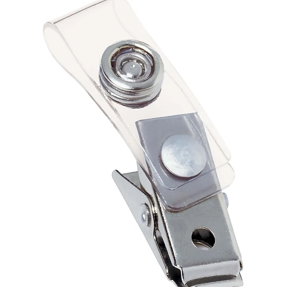 GBC® Badgemates Strap Clips, Clear, Pack Of 100