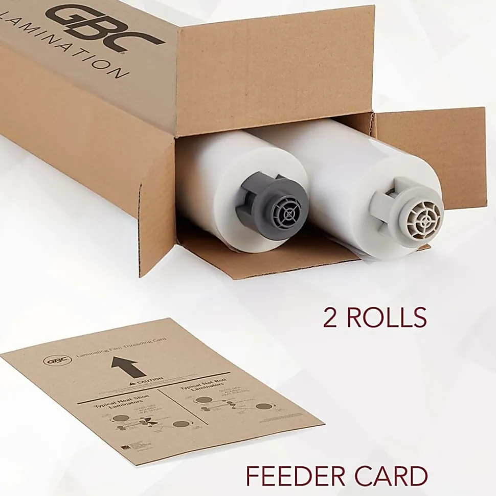 GBC EZLoad NAP II Low Temp Laminating Roll Film - Laminating Pouch/Sheet Size: 25"x 250 ft x 3 mil Thickness - Glossy - 1" Core - Clear - 2 / Carton