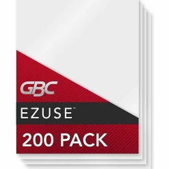 GBC® EZUse™ Thermal Laminating Speed Pouches, 5 mils, 8 1/2" x 11", Clear, Pack Of 200, 3740728