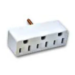 GE Grounding Triple Tap, White