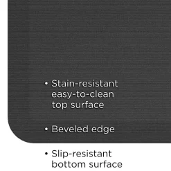 GelPro Designer Comfort Polyurethane Anti-Fatigue Mat For Hard Floors, 20” x 30”, Grasscloth Charcoal