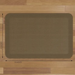 GelPro Designer Comfort Polyurethane Anti-Fatigue Mat For Hard Floors, 20” x 30”, Grasscloth Khaki