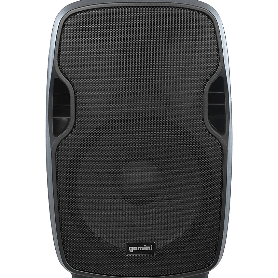 Gemini Portable Bluetooth PA Speaker With Integrated Mixer & Wired Microphone, Black, AS-15TOGO