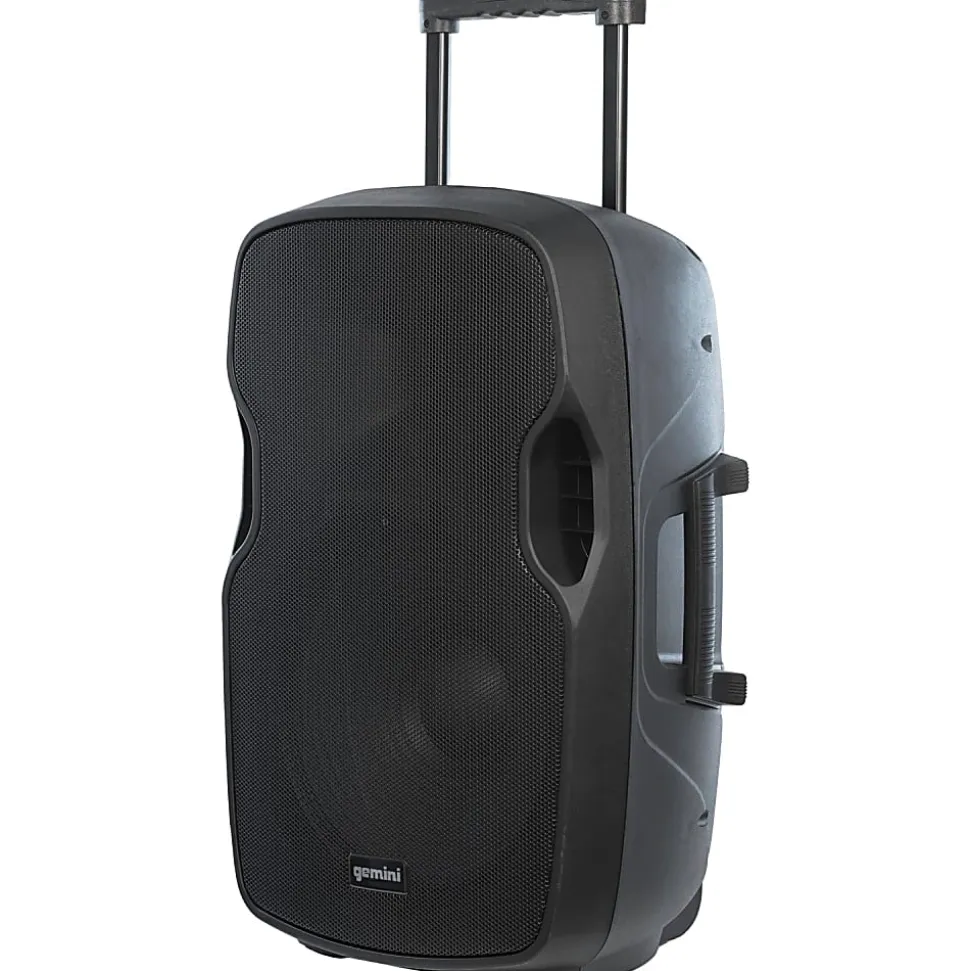 Gemini Portable Bluetooth PA Speaker With Integrated Mixer & Wired Microphone, Black, AS-15TOGO