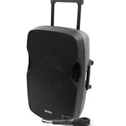 Gemini Portable Bluetooth PA Speaker With Integrated Mixer & Wired Microphone, Black, AS-15TOGO