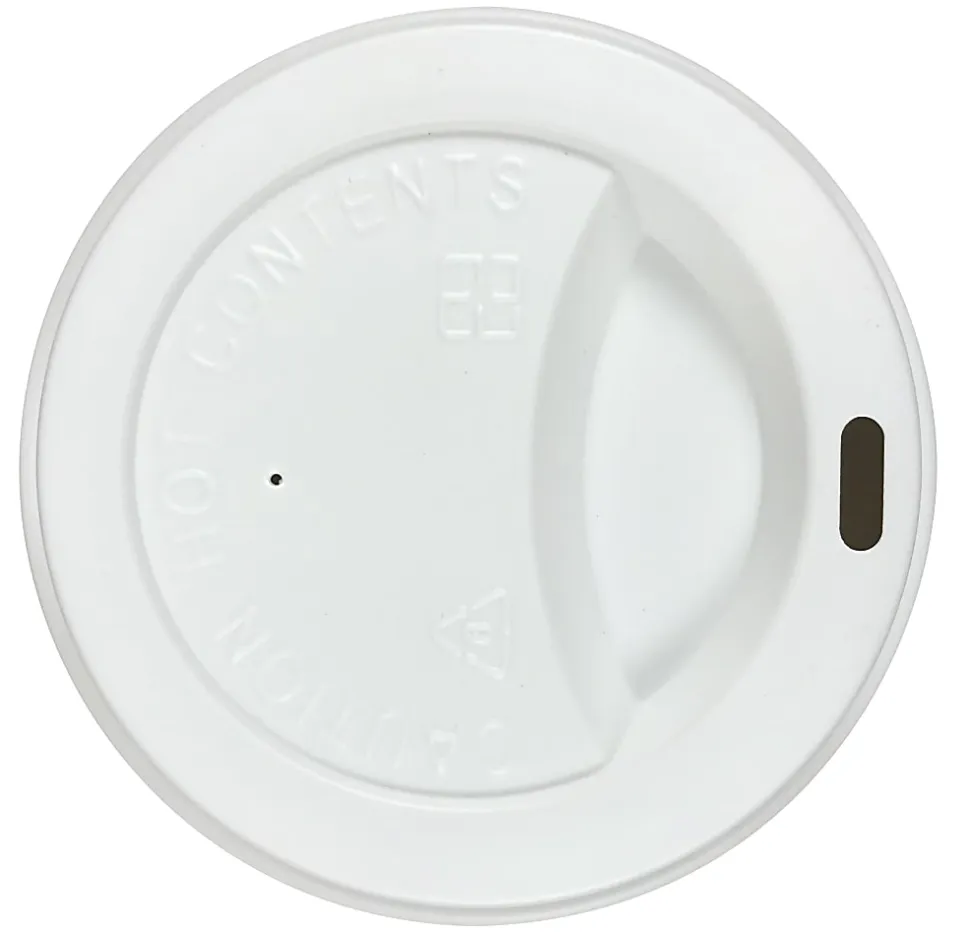 Generic Paper Cups Disposable Cup Lids, Double-Wall, 8 Oz, White, Case Of 1,000