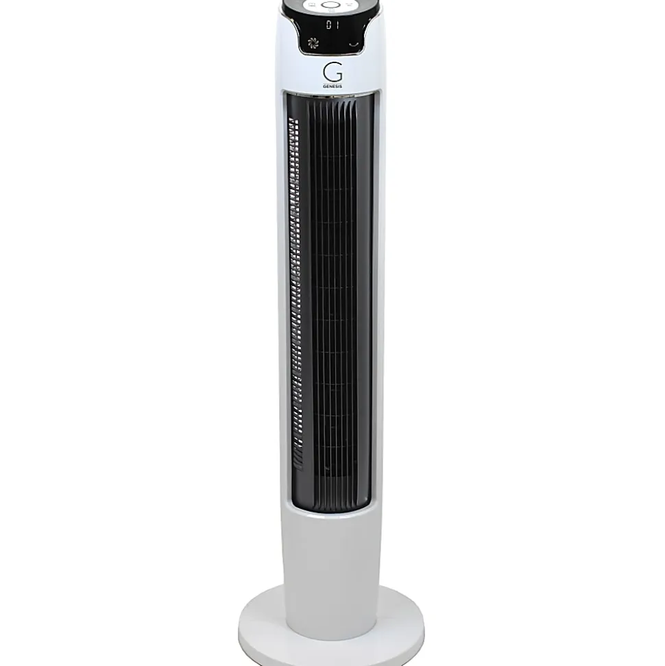 Genesis G5 Tower Fan, 43"H x 11"W x 10"D, White