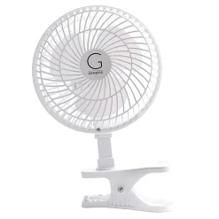Genesis 6ā Max Breeze Clip Fan With Tabletop Base, White