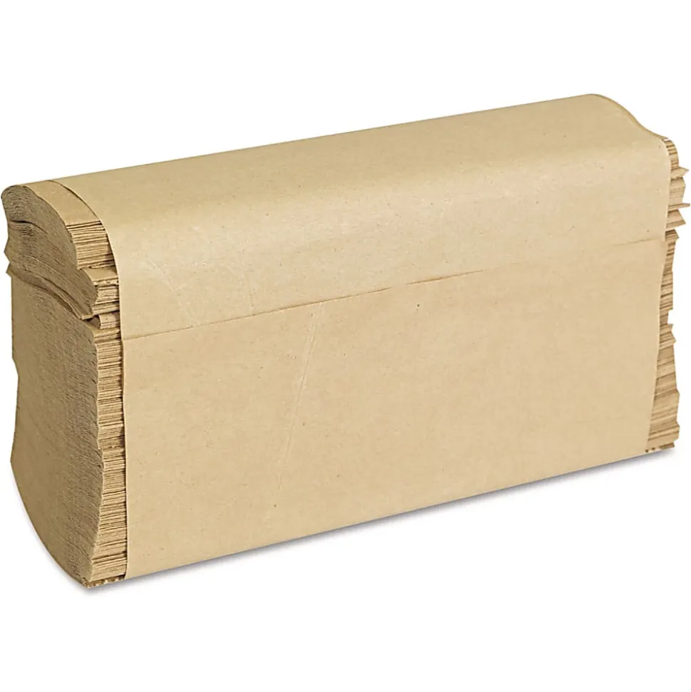 GEN Folded Paper Towels, Multifold, 9 x 9.45, Natural, 250 Towels/Pack, 16 Packs/Carton