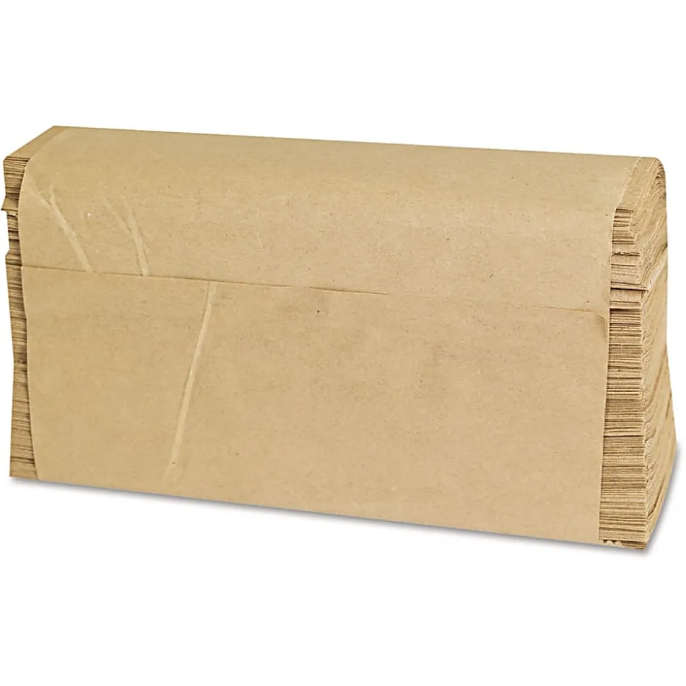 GEN Folded Paper Towels, Multifold, 9 x 9.45, Natural, 250 Towels/Pack, 16 Packs/Carton