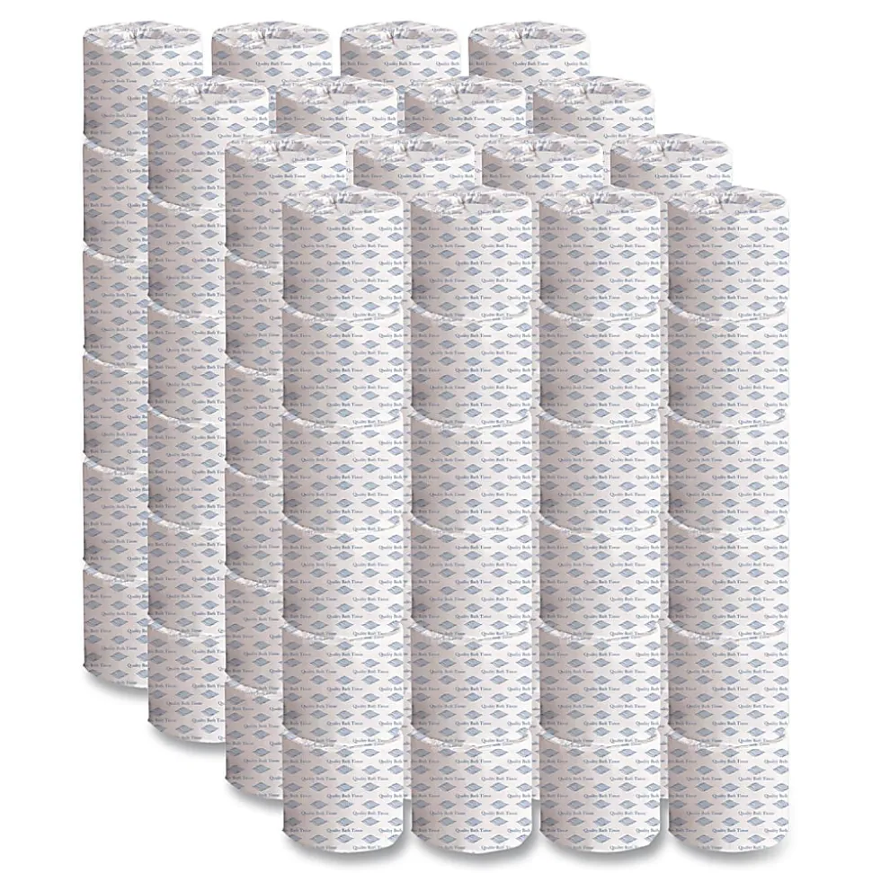 GEN Standard Bath Tissue, Septic Safe, Individually Wrapped Rolls, 1-Ply, White, 1,000 Sheets/Roll, 96 Wrapped Rolls/Carton